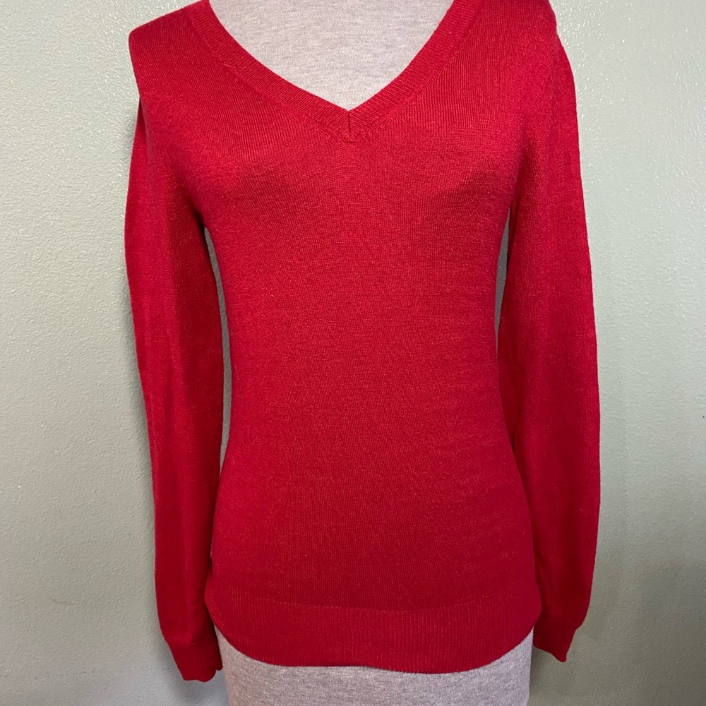 Y2K Mossimo Red V-Neck Sweater